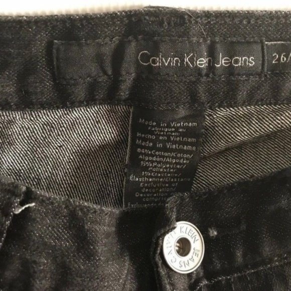 Calvin Klein black flare Jeans stretch 26/2 29-in inseam - Picture 3 of 8